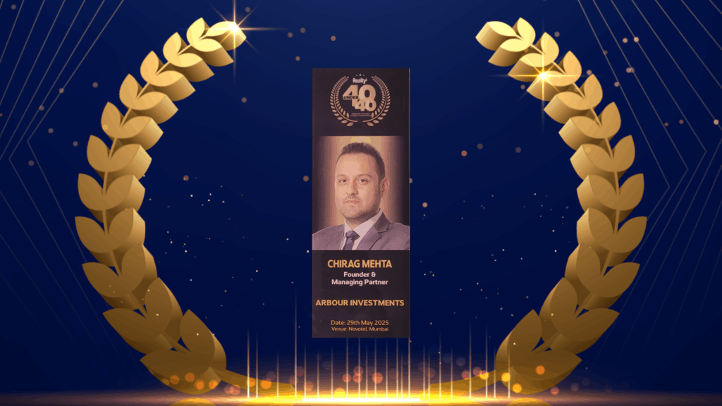 5th Realty Plus 40 Under 40 Awards 2025 - Chirag Mehta for Driving Operational Excellence and Strategic Growth